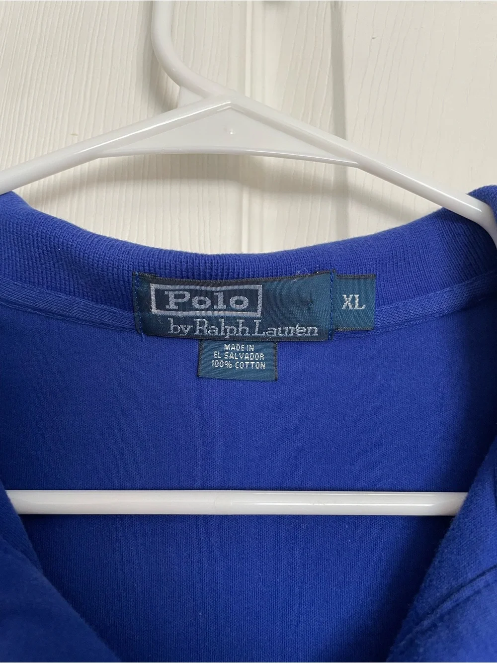 Polo by Ralph Lauren 100% Cotton Mens XL Royal Blue Polo with Red Logo